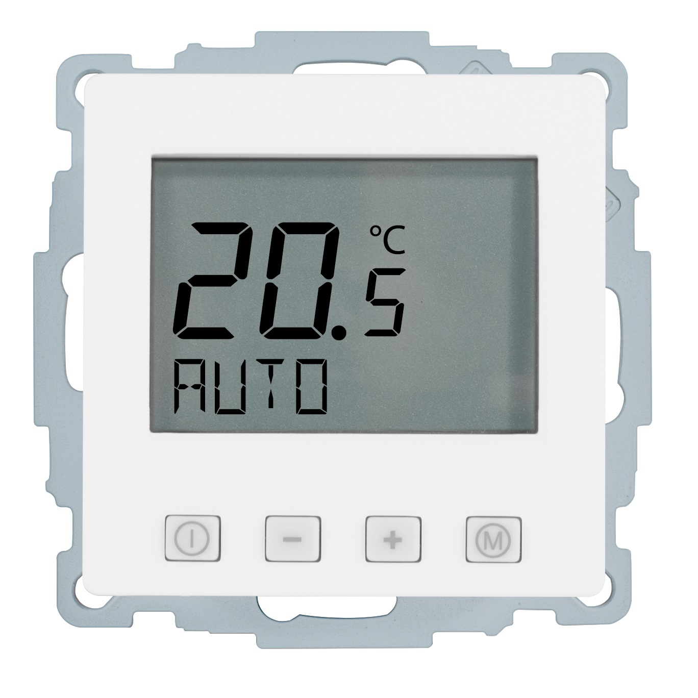 1St. Halmburger 2406 EFK-58 (rsa/BE) Raumtemperaturregler 230 V u.P. Digital mit Uhr polarweiß samt