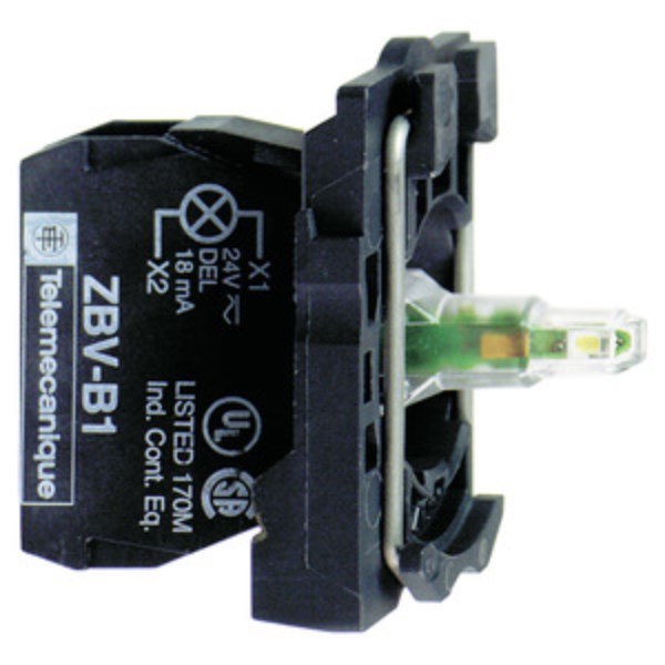 1St. Schneider Electric ZB5AVB5 Lampenfassung, ZB5, gelb Integral LED, 24 V