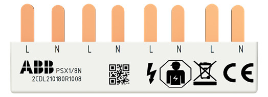 1St. ABB PSX1/8N Phasenschiene FlexLine 1P+N 8Pins 10qmm