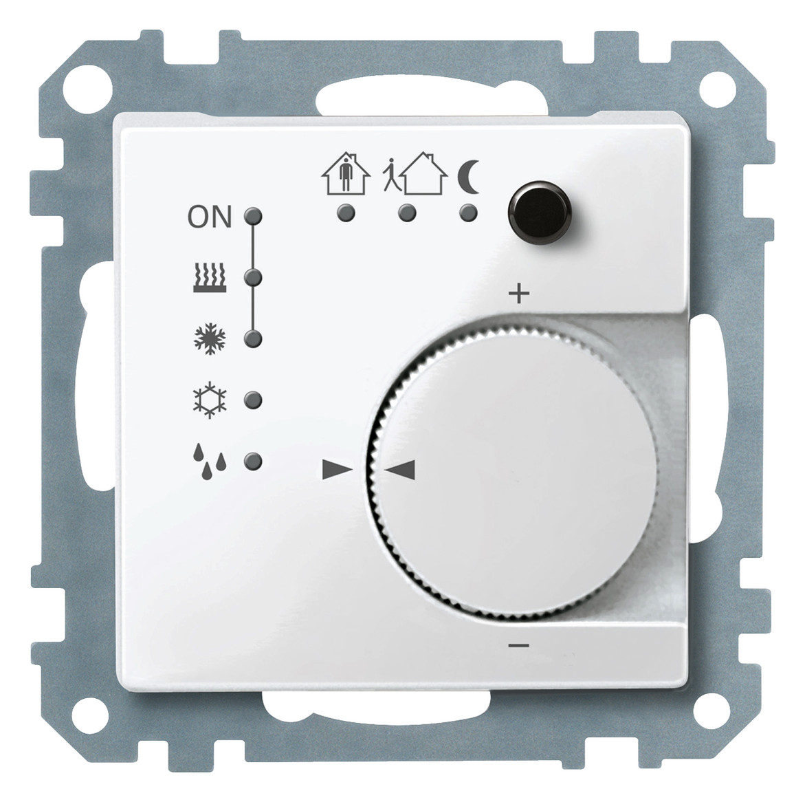 1St. Merten 616719 KNX Raumtemperaturregler UP/PI mit Tasterschnittstelle 4fach, polarweiß glänzend, System M