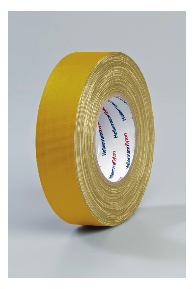 50m HellermannTyton 712-00502 Gewebeband HelaTapeTex gelb 19mm x 50m HTAPE-TEX-19x50-CO-YE (50)