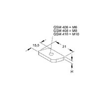 50St. Niedax GSM 406 Schräggleitmutter ohne Zyl.-Kopfs GSM406