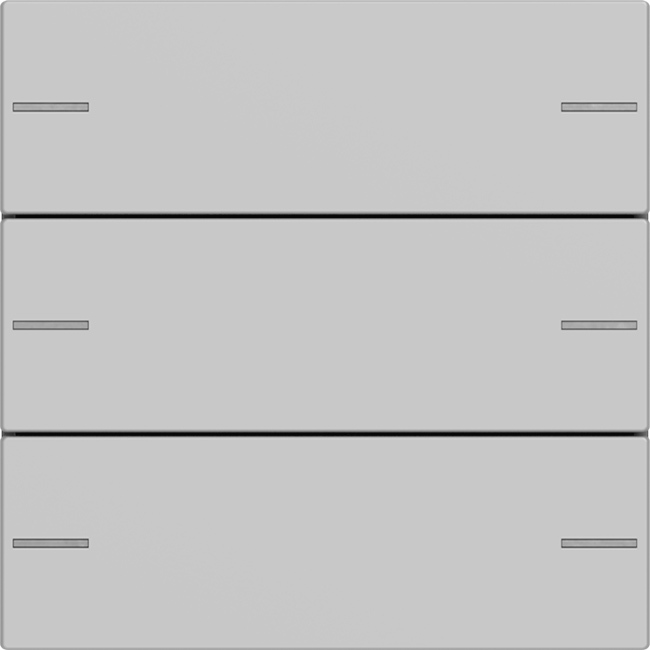 1St. Gira 5753015 Wippenset 3fach für Tastsensor 4, Grau matt