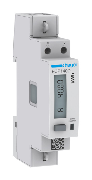 1St. Hager ECP140D Energiezähler 1phasig,direkt 40A, S0,MID