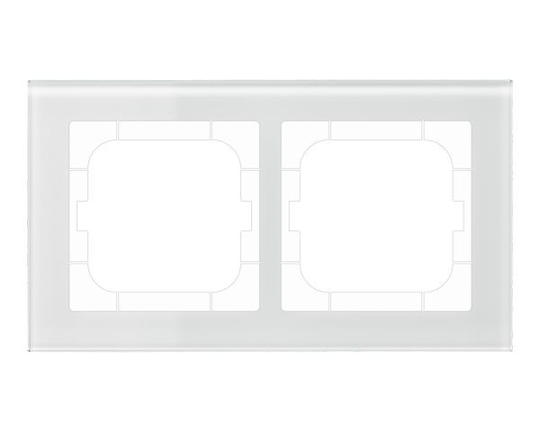 1St. MDT Glasrahmen 2-fach f. BE-GTR263W.01 Weiß