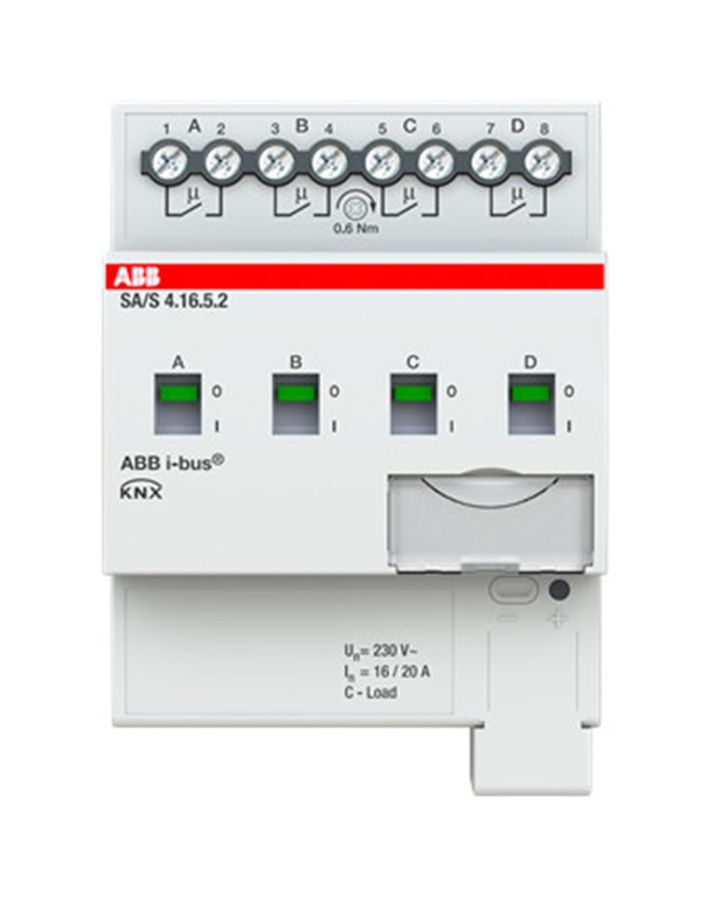 1St. ABB SA/S4.16.5.2 SA/S4.16.5.2 Schaltaktor, 4fach, 16 A, C-Last, REG 2CDG110266R0011