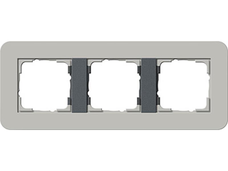 1St. Gira 0213422 Rahmen 3fach E3 Grau/Anthrazit 