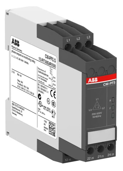 1St. ABB CM-PFS.S Dreiphasenüberwachungsrelais 2We, L1-L2-L3=200-500VAC 50/60Hz 1SVR730824R9300