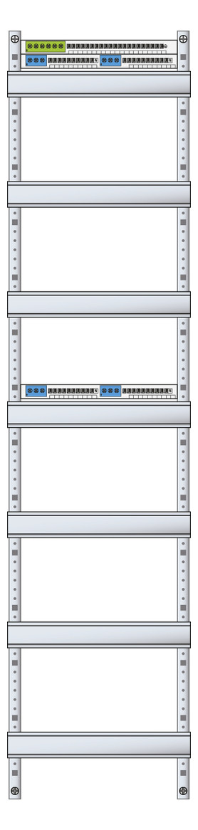 1St. ABN VR17, Verteilerfeld 1V 7x Gerätetragschiene 1V7, 84TE, BxH: 250x1050mm