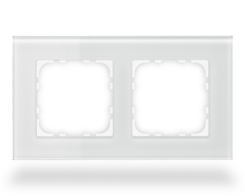 1St. MDT Glasrahmen 2-fach BE-GTR2W.01 92x163mm weiß