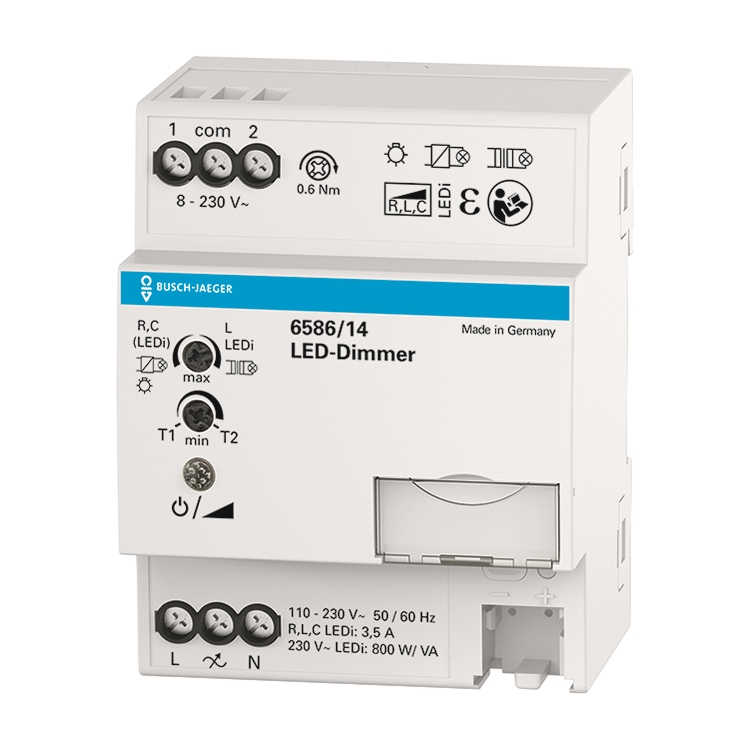 1St. Busch-Jaeger 6586/14 Busch-Dimmer, REG, LED, 20-800 W Busch-Dimmer grau