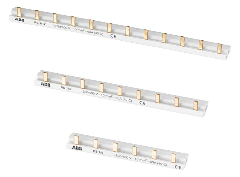 1St. ABB PS1/2 Sammelschiene für Baureihe compact Ausf. 1 Phase Module 2, 10mm², Pinanzahl 2 2CDL210001R1002