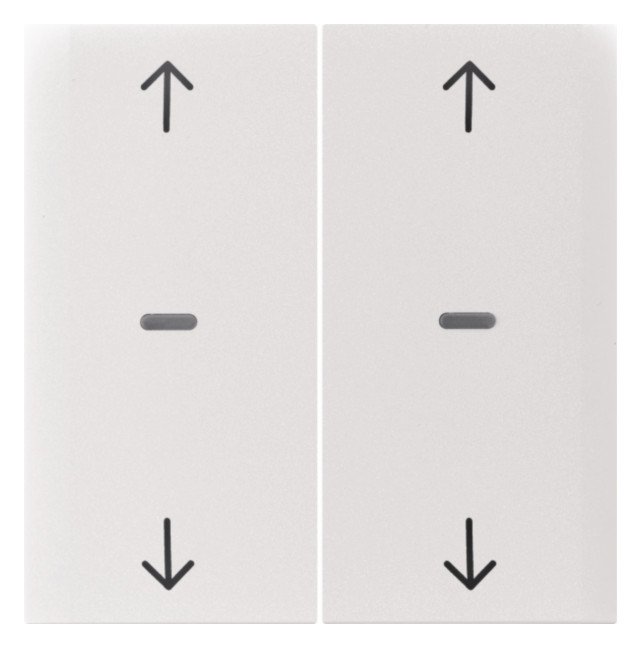 1St. Berker 80961389 Abdeckung für Tastsensor-Modul 2fach mit Pfeil-Symbol S.1/B.x polarweiß glänzend