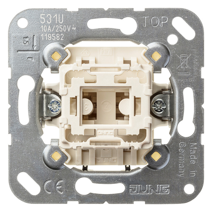 1St. Jung 531U Taster 1-pol. Schliesser Taster u.P. Standard 531 U