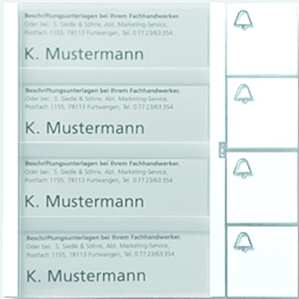 1St. Siedle TM 612-4 W Tasten-Modul 4 Ruftasten 200035525-00 TM612-4W