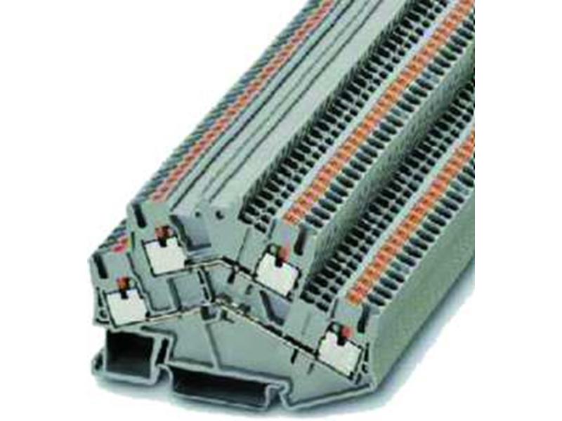 1St. Phoenix Contact PTTBS 2,5 Doppelstockklemme Push-in-Anschluss 0,14 mm² - 4 mm² AWG: 26 - 12 B=5,2 mm grau Montageart: NS 35/7,5 NS 35/15 3209604