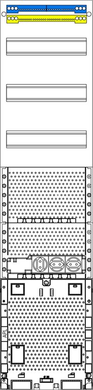 1St. F-Tronic VK7APZ Kombinationsfeld 1-feldrig, H=1050mm, Vert. 1r, Komm., APZ, VK7APZ 7120137