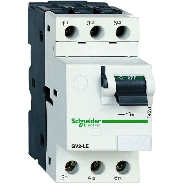 1St. Schneider Electric GV2LE14 Motorschutzschalter, 3p, 10A, magnetischer Auslöser, Kipphebel