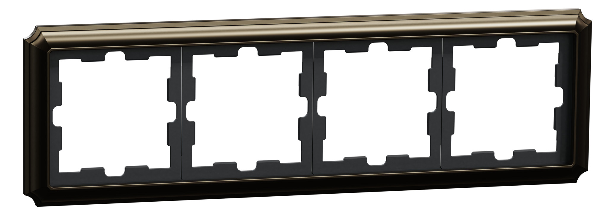 1St. Merten MEG4040-4752 D-Antik Metallrahmen, 4-fach, Moccametallic