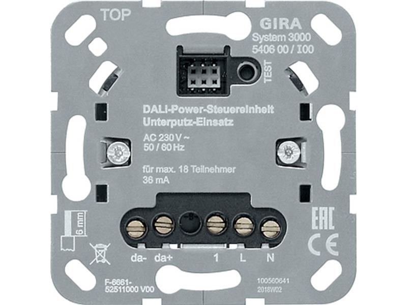 1St. Gira 540600 S3000 DALI-Power-Steuereinheit Unterputz-Einsatz