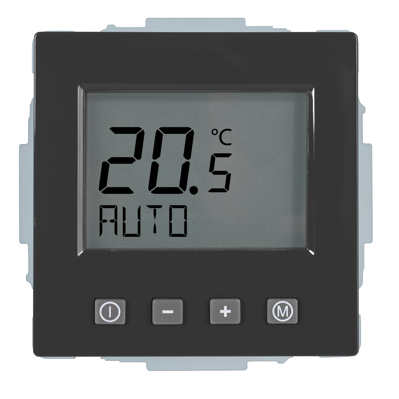 1St. Halmburger 6928 ERK-62 (ant/BJ) Raumtemperaturregler 230 V u.P. Digital mit Uhr anthrazit glänzend