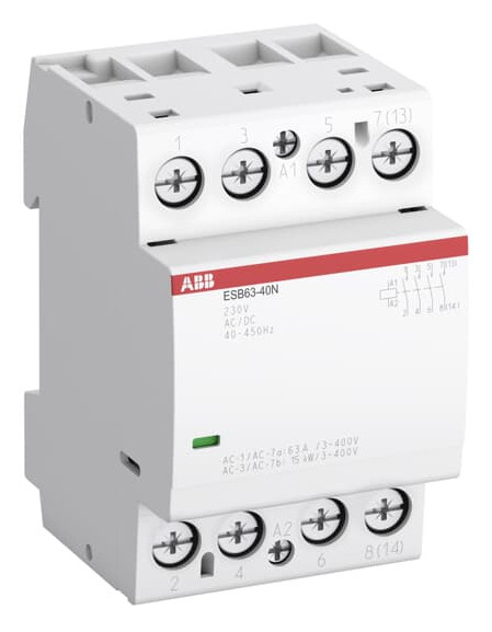 1St. ABB ESB63-40N-06 Installationsschütz 4S/0Ö, 230 V AC/DC 1SAE351111R0640