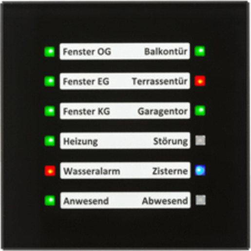 1St. MDT Glas LED Anzeige sw SCN-GLED1S.01 mit Busankoppler