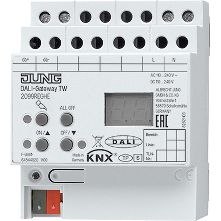 1St. Jung 2099REGHE KNX DALI-Gateway TW REG elektronische Handbetätigung 4 TE 2099 REGHE