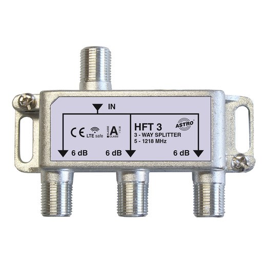 1St. Astro 00408035 Verteiler 3-fach, 5 - 1218 MHz, Verteildämpfung ca. 6 dB HFT 3