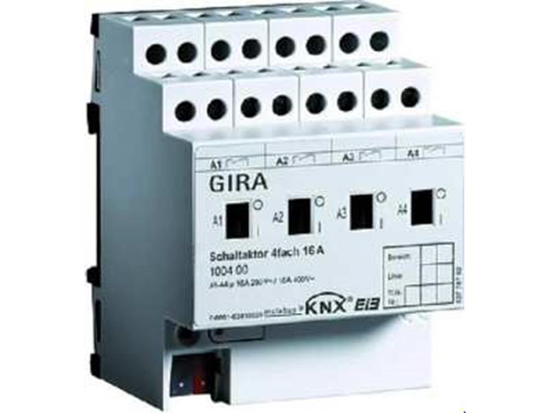 1St. Gira 100400 Schaltaktor 4fach 16 A KNX EIB REG