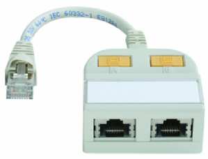 1St. Telegärtner MODULAR T-ADAPTER CA MODULAR T ADAPTER CAT 5 GESCH 10BT 10BT