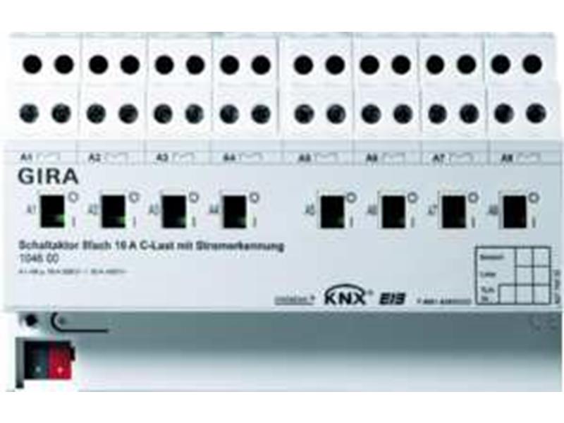 1St. Gira 104600 Schaltaktor 8fach 16 A C Last KNX EIB REG