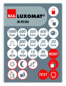 1St. B.E.G. 92105 IR-PD3N Fernsteuerung Präsenzmelder PD3 IRPD3N
