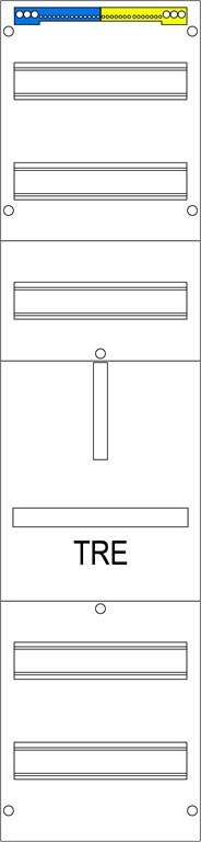 1St. F-Tronic THB Tariffeld 1-feldrig, H=1050mm, 1-TRE-3.HZ 300mm, Vert. 3r, THB 7120128