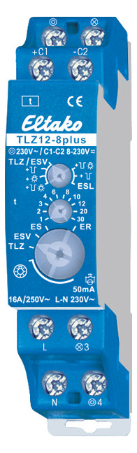 1St. Eltako TLZ12-8plus Treppenlicht-Zeitschalter 1 Schließer 16A/250V AC 23100832