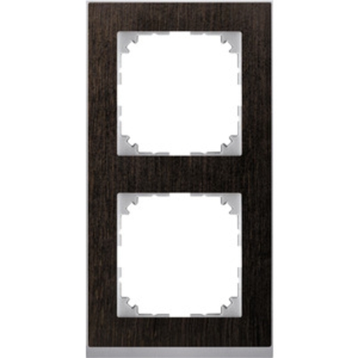 1St. Merten MEG4020-3671 M-Pure Decor-Rahmen, 2fach, Wenge/aluminium, M-Pure Decor