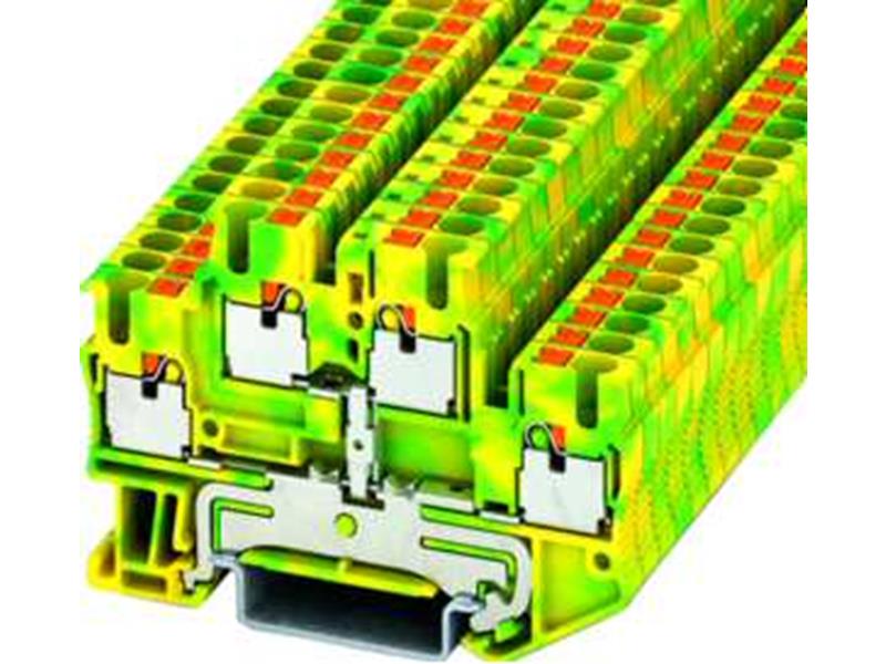 1St. Phoenix Contact PTTB 2,5-PE Schutzleiter-Doppelstockklemme Push-in-Anschluss Anzahl der Anschlüsse: 4 0,14 mm² - 4 mm² AWG: 26 - 12 B=5,2 mm grün-gelb 3210596