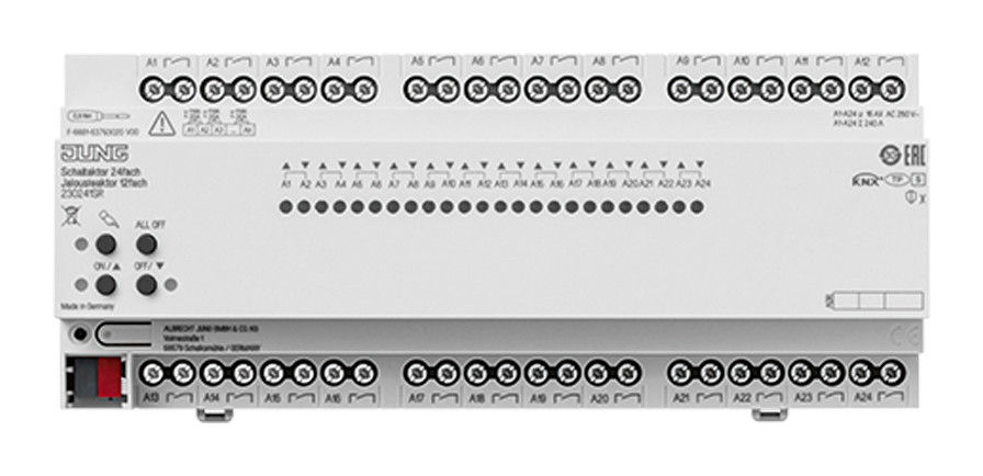 1St. Jung 230241SR KNX Schaltaktor 24fach, KNX Jalousieaktor 12fach 23024 1S R