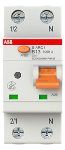 1St. ABB S-ARC1-B13 6kA, 1P+N Brandschutzschalter 2CSA255901R9135