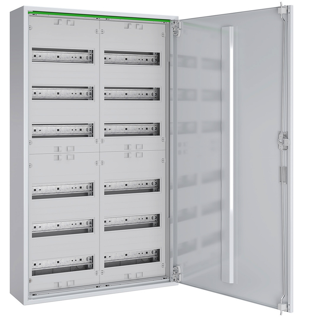 1St. ABN Feldverteiler ABNRM206R01 AP T:160mm m.Volltür 2x6-reihig Komplettschrank