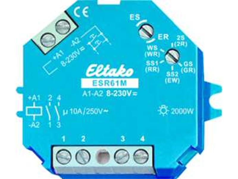 1St. Eltako ESR61M-UC Multifunktions-Stromstoß-Schaltrelais UC. 1+1 Schließer potenzialfrei 10A/250V AC 61200301