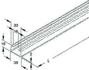 2m Niedax 2980-2 FO Ankerschiene 29802FO