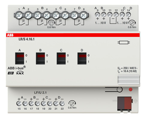 1St. ABB LR/S4.16.1 Lichtregler, 4fach, 1-10 V, REG