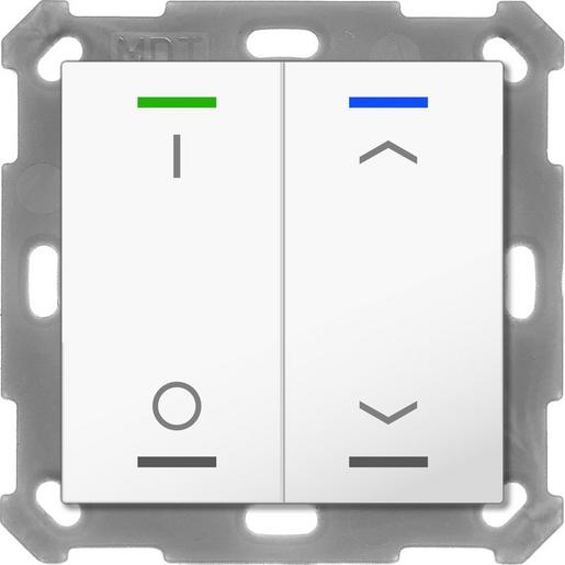 1St. MDT Taster Light 2-fach BE-TAL5502.D1 RGBW reinweiß glänzend