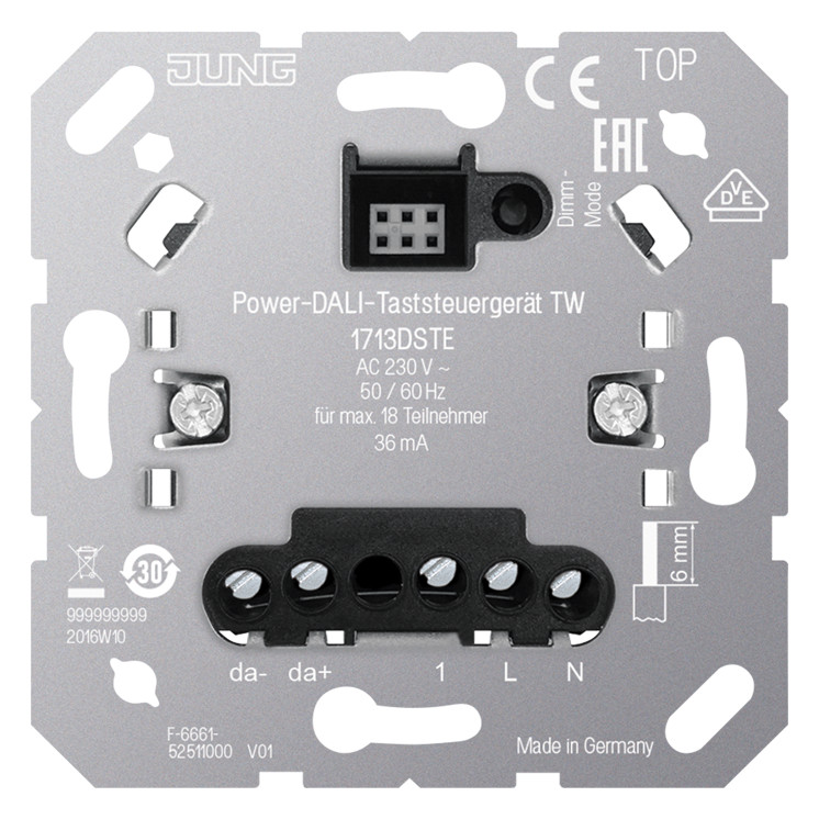 1St. Jung 1713DSTE Power-DALI-Taststeuergerät TW Einsatz 1713 DSTE