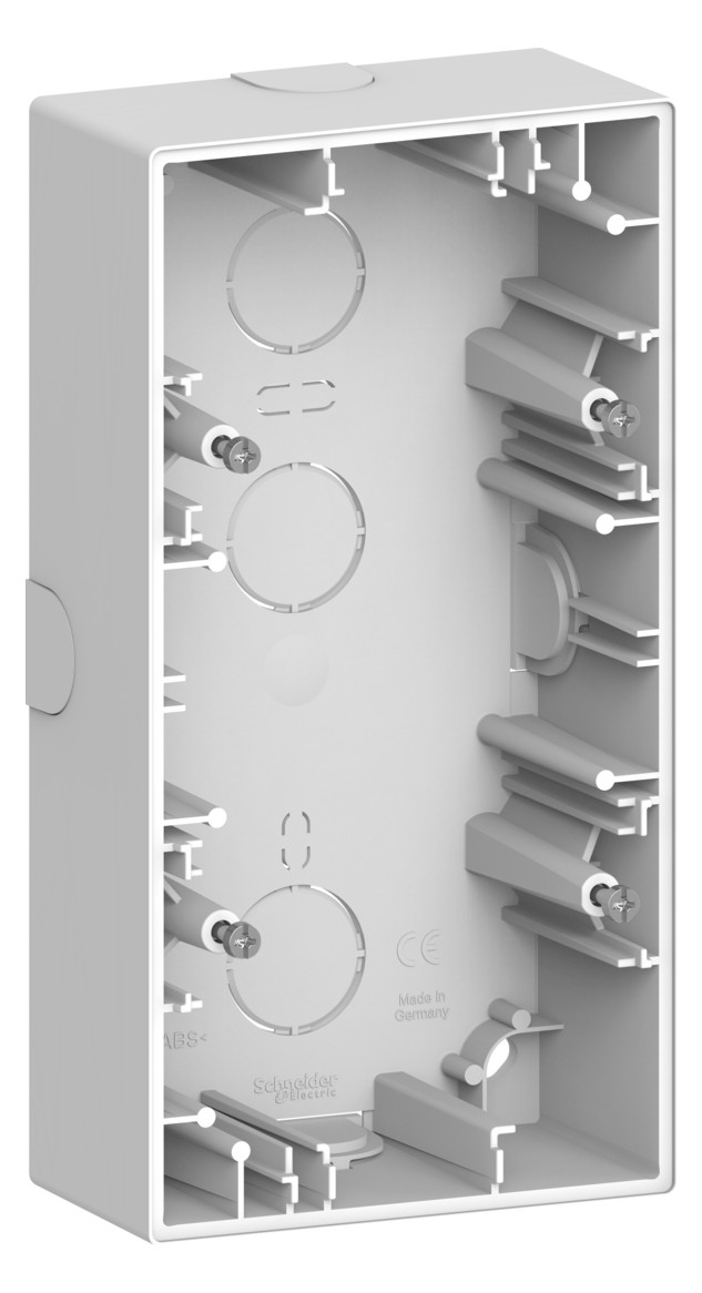 1St. Merten MEG4024-6535 Merten System Design, Aufputzgehäuse, 2-fach, Lotosweiß