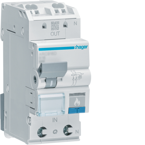 1St. Hager ARC913D Fehlerlichtbogen-Schutzeinrichtung AFDD mit LS-Schalter 1P+N 6kA B-13A 2M