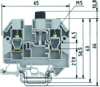 1St. Wieland WK 10SI U 5 X 20 V0 Sicherungsklemme 57.910.5055.0 WK10SIU5X20V0