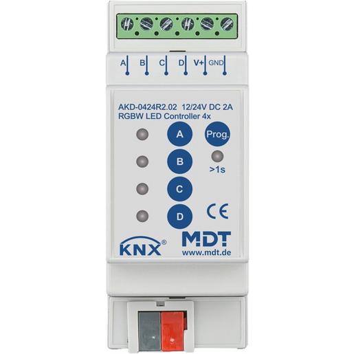 1St. MDT LED Controller 4Kanal AKD-0424R2.02 12/24V CV LED RGBW 4 einzelne Kanäle 2TE