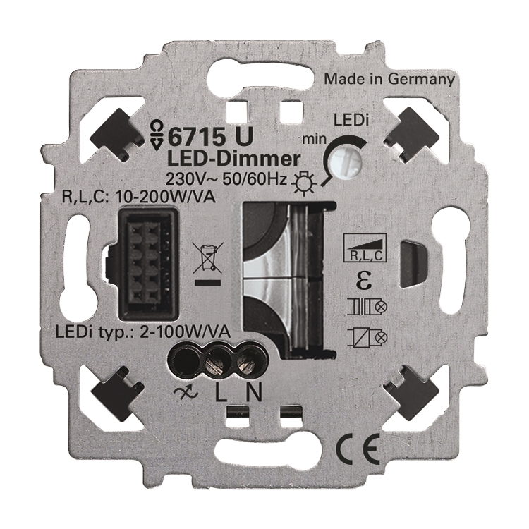 1St. Busch-Jaeger 6715 U LED-Dimmer-Einsatz ZigBee Light Link, Zum Schalten und Dimmen elektrischer Lasten per Funk. Busch-Dimmer